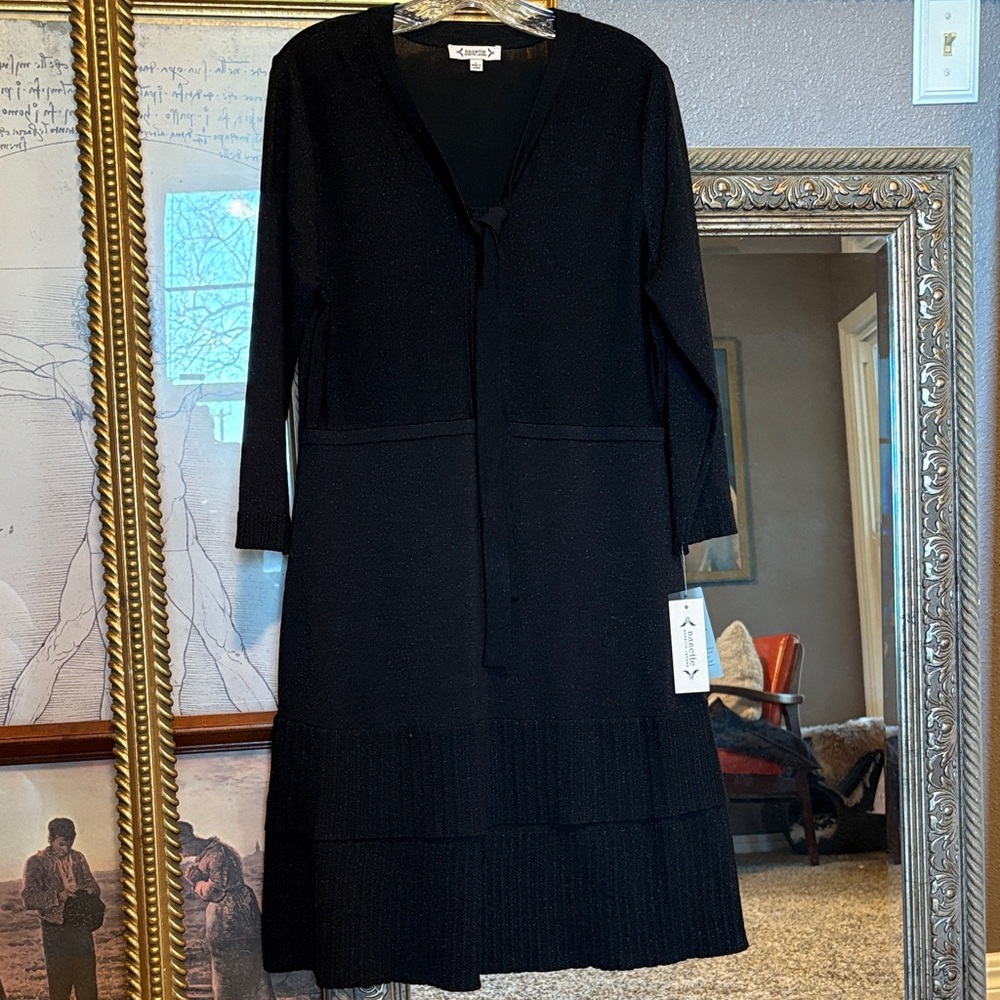 Nanette Lepore Black Long Sleeve Dress